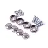 Tuerca de tornillo para matrícula de coche al por mayor tuerca clavo tornillo de montaje de marco de matrícula tuerca de hebilla de matrícula universal tapa de tuerca de hebilla de matrícula acero inoxidable