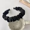 Direto da fábrica novo plissado intestino grosso hairband alta cranial top silk fashion wide headband coreano acessórios para o cabelo Internet cocar vermelho
