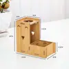 Hamster Urso Dourado Dispensador de Água Vertical Madeira Maciça Ultra-Resistente Suporte para Garrafa de Água Rolamento de Esferas Dispensador de Água a Vácuo Altura Ajustável Fábrica