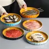 Pratos de Acompanhamento para Hot Pot de Frutos do Mar Famosos na Internet, Empilháveis e Personalizáveis, Mesmo Estilo das Barracas de Comida Haidilao