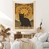 Popular Transfronteiriço Sol e Lua Gato Tarô Cartão Pano Pendurado Pano de Fundo Ins Decoração de Quarto Pano de Parede Tapeçaria de Gato Retrô