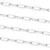 Cadena larga ovalada de acero inoxidable con eslabones de cruz para collar, pulsera, accesorios de joyería, no se decolora con la cadena