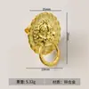 Nova decoração de casa estilo chinês imitação de cabeça de leão dourada caixa de vinho caixa de licor caixa de madeira com pés pequena alça 2/2,5/3CM