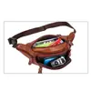 Riñonera de Cuero Genuino para Hombre y Mujer Multifuncional Gran Capacidad Resistente a Salpicaduras Caja Registradora Bolso de Negocios Sitio de Trabajo Deportes Cartera para Teléfono Móvil