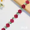 Fornecido Diretamente da Fábrica de Origem, Renda Solúvel em Água de Rosa de Dez Cores, Acessórios de Acabamento de Flores Bordadas Multicores em Estoque