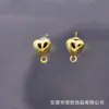 Aretes de Copa Perforada Oro Real 18K Placa de Cuentas Aguja de Copa Aretes Portaperlas Aguja de Medio Agujero Aretes Hechos a Mano DIY Accesorios Venta al por Mayor