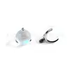 F136 Titanio Bombilla Pequeña Esmerilada Ab Piedra Lunar Tres Puntas Bola Redonda G23 Aleación de Titanio Joyería para Piercing Stud de Lengua Stud de Oreja
