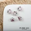 Productos Terminados de Azúcar para Uñas, Decoraciones de Pedrería Apiladas, Cristales Rectangulares K9 de Alta Calidad Súper Brillantes para Uñas, Moño