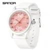 Sanda Moda Estilo Coreano Moderno Reloj de Cuarzo Estudiante Sencillo Nicho Manecillas Reloj de Cuarzo Deportivo Resistente al Agua Reloj de Cuarzo