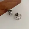 Brincos Vazados de Círculo Geométrico Femininos Retro Moda Elegante Simples Versátil Brincos de Tarracha Estilo Ins Brincos de Nicho