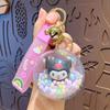 Chaveiro de bola de bolha Sanrio fofo de desenho animado pingente de bolsa requintado feminino chaveiro de carro pequeno presente atacado