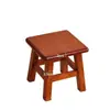 Taburete de madera maciza, taburete cuadrado, elegante taburete redondo para sala de estar, taburete simple, taburete bajo para el hogar, silla, banco para adultos, taburete para cambiar zapatos de niños
