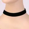 Collar corto europeo y americano Negro 2.0cm moda Cadena joker para clavícula collar de terciopelo de temperamento fabricantes al por mayor