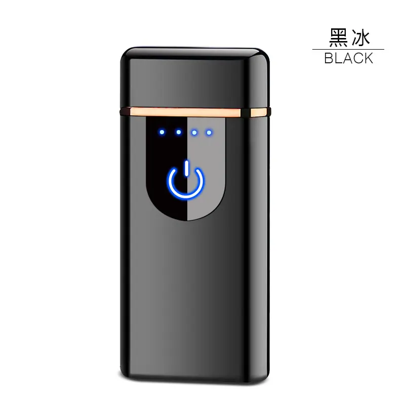 厂家直销 触屏感应电量显示双电弧点烟器打火机 男士