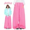 Comercio Transfronterizo Pantalones Largos de Lunares Retro Estilo Americano Holgados Perezosos Estampado Completo Caída Ancha Pierna Ancha Pantalones de Chándal Rosas de Pierna Recta