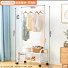 Secador de roupas espesso de chão varanda quarto cabide de roupas secador de roupas interno casa simples estilo de poste único cabideiro
