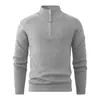 Suéteres de punto estilo europeo y americano para hombre, nueva colección otoño/invierno, suéter para hombre con media cremallera, suéter holgado estilo coreano con cuello alto, capa base