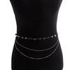 Moda de joyería transfronteriza europea y americana multicapa turquesa color natural cadena de cintura para mujer cadena corporal de chica caliente accesorios al por mayor