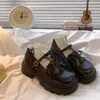 Zapatos de Cuero Gruesos Estilo Británico Retro Marrones para Niñas 2026 Primavera Nuevos Zapatos JK Estilo Japonés Mary Jane para Combinar con Faldas