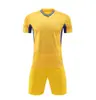 Traje de uniforme de futebol masculino e feminino uniforme de equipe de competição uniforme de treinamento esportivo de futebol de verão jersey de manga curta logo imprimível