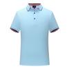 Camiseta leve de luxo para negócios, manga curta, cor sólida, lapela, polo, elástica, moderna, masculina e feminina, com estampa fixa