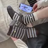 Calcetines de Raya con Botones Estilo Coreano Nuevos 2026 para Mujer, Calcetines Ligeros Holgados, Versátiles para Primavera y Otoño, Calcetines de Moda Ins