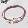 Anillo para el cabello estilo coreano, cuerda elástica simple de tres capas y nueve cuentas, accesorios para el cabello con perlas, banda de goma básica para el cabello