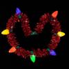 Coolette colar luminoso lâmpada de decoração de Natal das crianças ouro rosa árvore de Natal listra de lã Garland enfeites de Natal