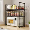 Nuevo Estante para Horno de Microondas Almacenamiento para Cocina del Hogar Multicapa Multifuncional Plástico Móvil Artefacto para el Hogar Venta al por Mayor