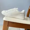 Zapatos Blancos de Piel Genuina de Alta Calidad Hechos en Guangdong, Nuevos para Primavera y Verano, de Corte Bajo, con Cordones, Estampado de Letra C, Ligeros, Amortiguadores, Tenis Casuales