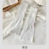 Polainas de renda plissada estilo coreano com cadarço para panturrilha, modelo boca de sino, para mulheres, estilo Lolita girl, estoque de fábrica no atacado