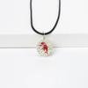 Colar de flores secas da Amazon de venda quente transfronteiriça Lace Flower Gestars Glass Ball Plant Specimen Eternal Flower Necklace