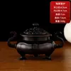 Quemador de incienso de latón con tapa en forma de flor de begonia, pieza decorativa creativa para el hogar y la oficina, adecuado para regalar