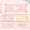 Mouse Pad Gatinho Fofo Tamanho Super Grande Tapete para Mesa de Escrita Infantil Desenho Animado Impermeável Couro Estação de Trabalho para Meninas Pad de Computador