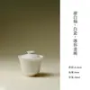 Colección de Porcelana: Dulce Juego de Té de Porcelana Blanca Dehua con Esmalte Blanco, Juego de Té Kung Fu de Pared Delgada de Arcilla de Jade, Tetera, Soporte para Taza de Té, Tapa Tazón, Taza de Té