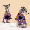 Ropa nueva para mascotas transfronteriza Halloween estampado gato perro camiseta perro mediano y pequeño Primavera y Otoño casual ropa de dos patas