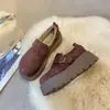 Sapatos Casuais Quentes de Veludo Plus Retro da Moda da Internet Plataforma Botas de Neve 2026 Outono/Inverno Novos Sapatos de Algodão Femininos Sola Grossa