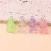 Colgante de oso de resina de color mixto transparente material para pulsera DIY casera, pendientes, joyería, llavero