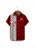 Elemento Navideño Estación Independiente Aliexpress Transfronterizo Ropa de Hombre Impresión Digital 3D Manga Corta con Cuello Camisa Versátil para Hombre