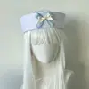 Chapéu de Marinheiro Ins Bow Estilo Coreano Chapéu de Sol de Verão para Mulheres Guarda-Sol Menina Jk Grupo Feminino Boina Doce Japonesa