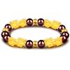 Elegante pulsera de resorte de imitación de cuerda granate rojo vino natural pulsera pulsera de cristal de oro duro 3D transmisión en vivo