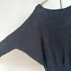 Blusa de Punto de Lana Casual para la Tarde con Diseño de Nicho ~ Top a Juego Holgado y Cómodo para Mujer