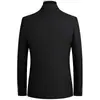2026 Outono/Inverno Transfronteiriço Novo Terno Masculino de Lã de Botão Único, Moda Jovem Casual Cardigan Blazer Único