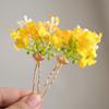 Festival de Mediados de Otoño Flor de Osmanthus Hanfu Cabeza de Conejo de Jade Peineta para el Cabello Borla Antigua Pinza para el Cabello Traje Estilo Chino Accesorios para el Cabello para Niños