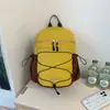 Mochila de Montanha Funcional para Casais com Design de Cordão em Duas Cores, Mochila Leve de Nicho Transfronteiriça para Acampamento ao Ar Livre
