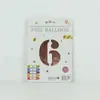Venta al por mayor estilo INS comercio electrónico transfronterizo 16 pulgadas Exquisitamente empaquetado digital empaque individual de tarjeta de papel globos de papel de aluminio, versión delgada americana