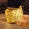 Pulseira Larga Dourada Alienígena Dunhuang Feminina Estilo Étnico Boêmio Pulseira de Braço Pulseira Dai Joias Indianas Europeias e Americanas