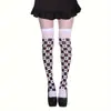 Cartas de Póker Medias de Payaso Vestido Festivo Accesorios para Fiestas Calcetines hasta la Rodilla Accesorios para Fiestas de Cosplay Lp831