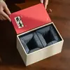 Caja de Empaque para Juego de Té de Porcelana de Alta Gama Hecha en Fábrica, Regalo Souvenir, Caja de Regalo de Cumpleaños, Caja Vacía con Forro Interior y Bolsa de Regalo