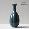 Vaso Cerâmico Chinês Retrô Imitando Garrafa de Melão Azul e Branco da Dinastia Song de Alto Padrão para Sala de Chá Zen Arranjo de Flores Hidropônicas Vasos Ornamentos